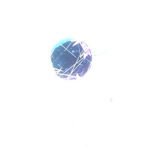 Glass Shatter around Sphere Animated
