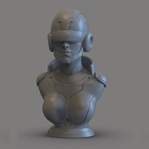 3D Fiction Girl Bust model