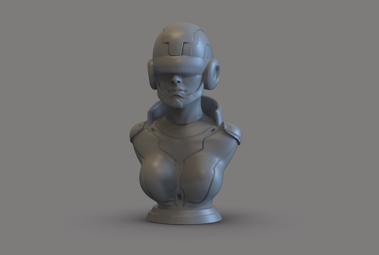 3D Fiction Girl Bust Model - TurboSquid 2240982