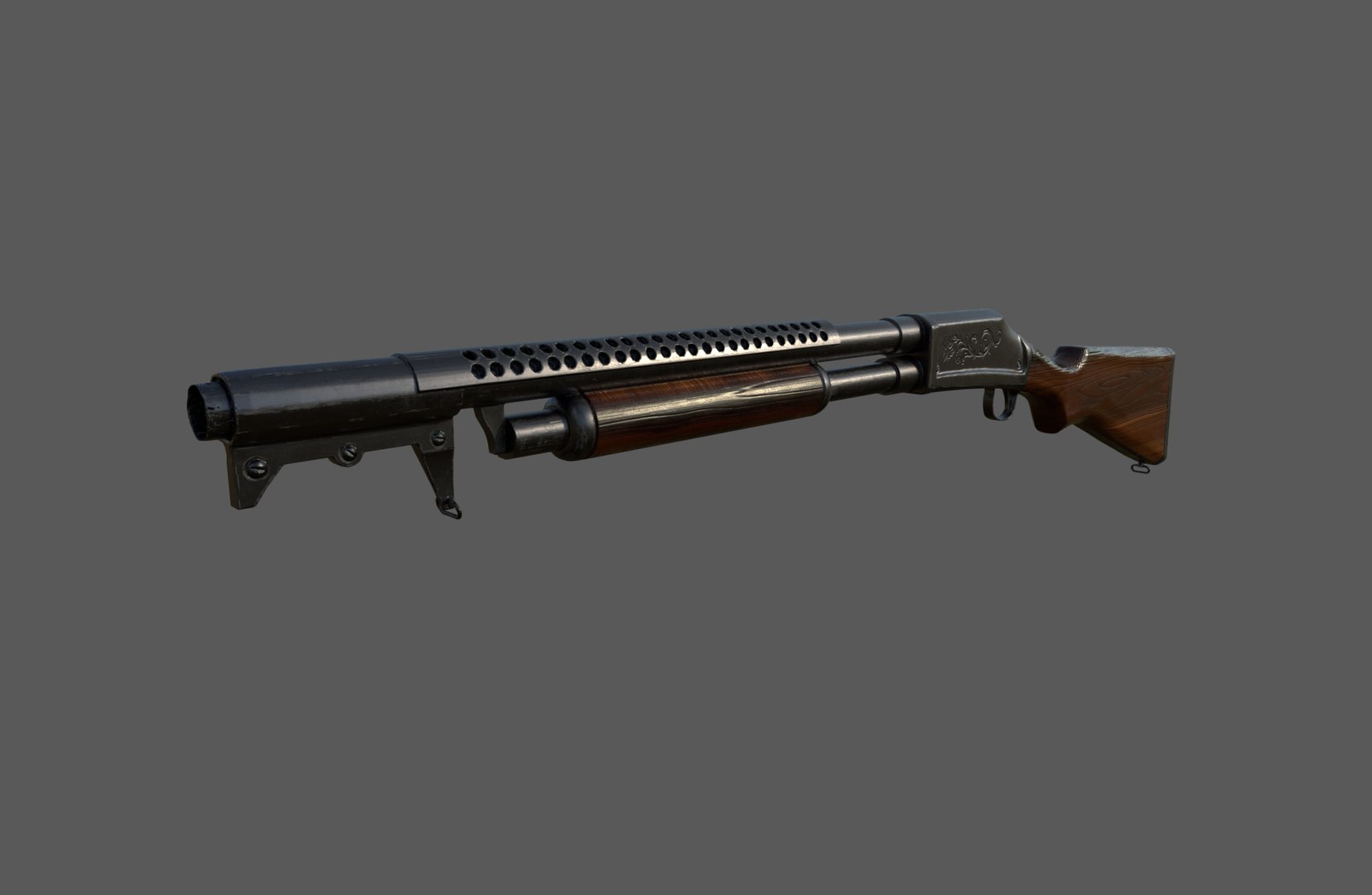 3D gun shootgun model - TurboSquid 1221284