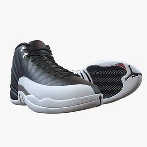 Air Jordan 12-retro sneaker-PBR model 3D