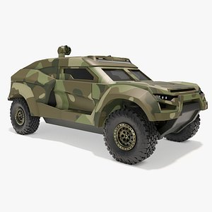 Military Interceptor Vehicle in Camouflage