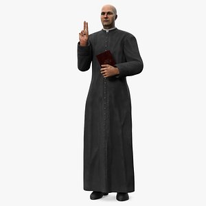Catholic Priest with Holy Bible