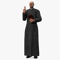 Catholic Priest with Holy Bible