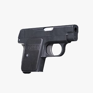 cal 25 colt automatic 3D model