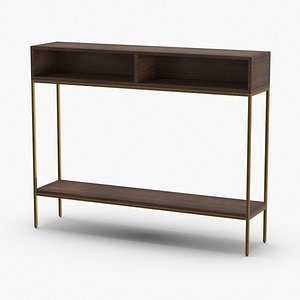 3D mid-century-modern-console-table