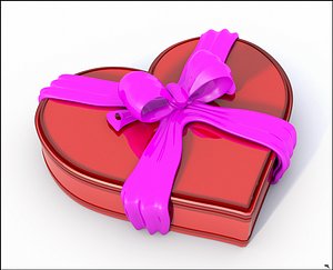 3D model closed box valentine