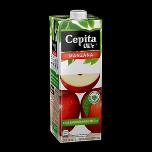 cepita manzana tetrapak square 3d model