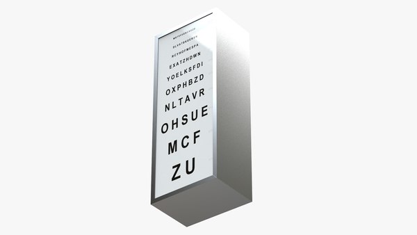 3D acuite chart optic monoyer model - TurboSquid 1568319