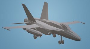 F18 Super Hornet wheels and wings down