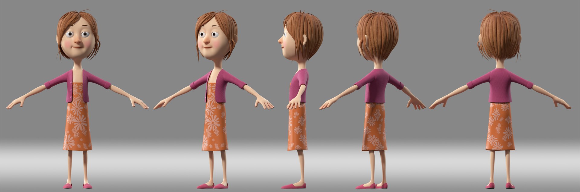 Cartoon Girl Child Student Model - TurboSquid 1549973