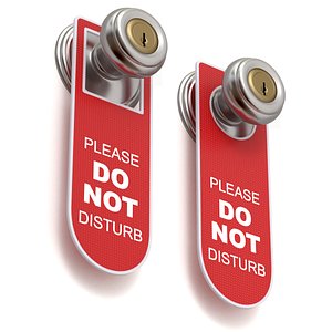 Do Not Disturb Door Hanger with The Knob