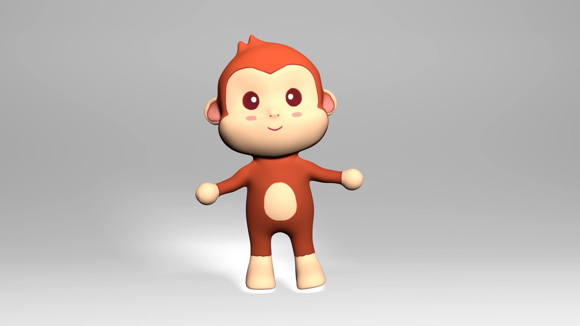 3D Model Cartoon Monkey Animated - TurboSquid 2025458