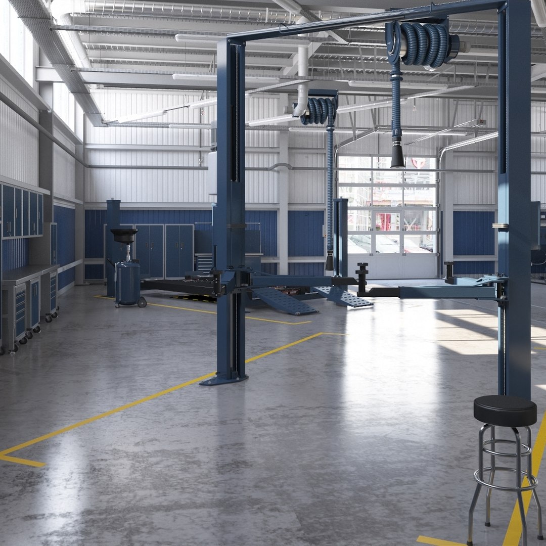 Car Service 2 3D Model TurboSquid 2011100