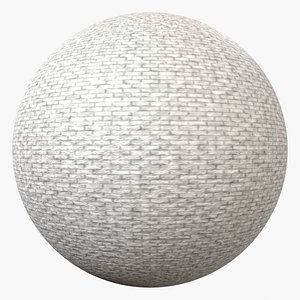 3D White Bricks material