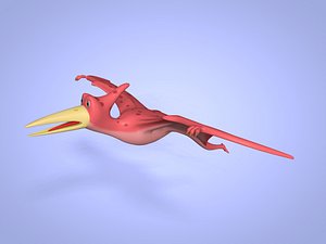 Cartoon Dinosaur -- Pteranodon 3D