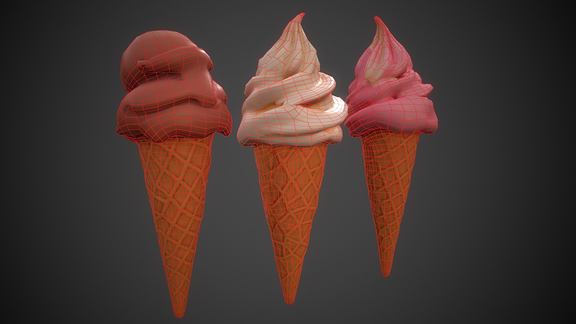 Ice Cream Cone 3d model model https://p.turbosquid.com/ts-thumb/qr/Ai6BMS/KO/icecreamwireframe/jpg/1783455066/1920x1080/fit_q87/0b6573ab6a36aa90cd78e82bf4541df43263a452/icecreamwireframe.jpg