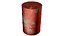 Bidón de aceite rojo desgastado