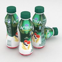 Dairy Bottle Danone Activia Raspberry Raspberry 300g