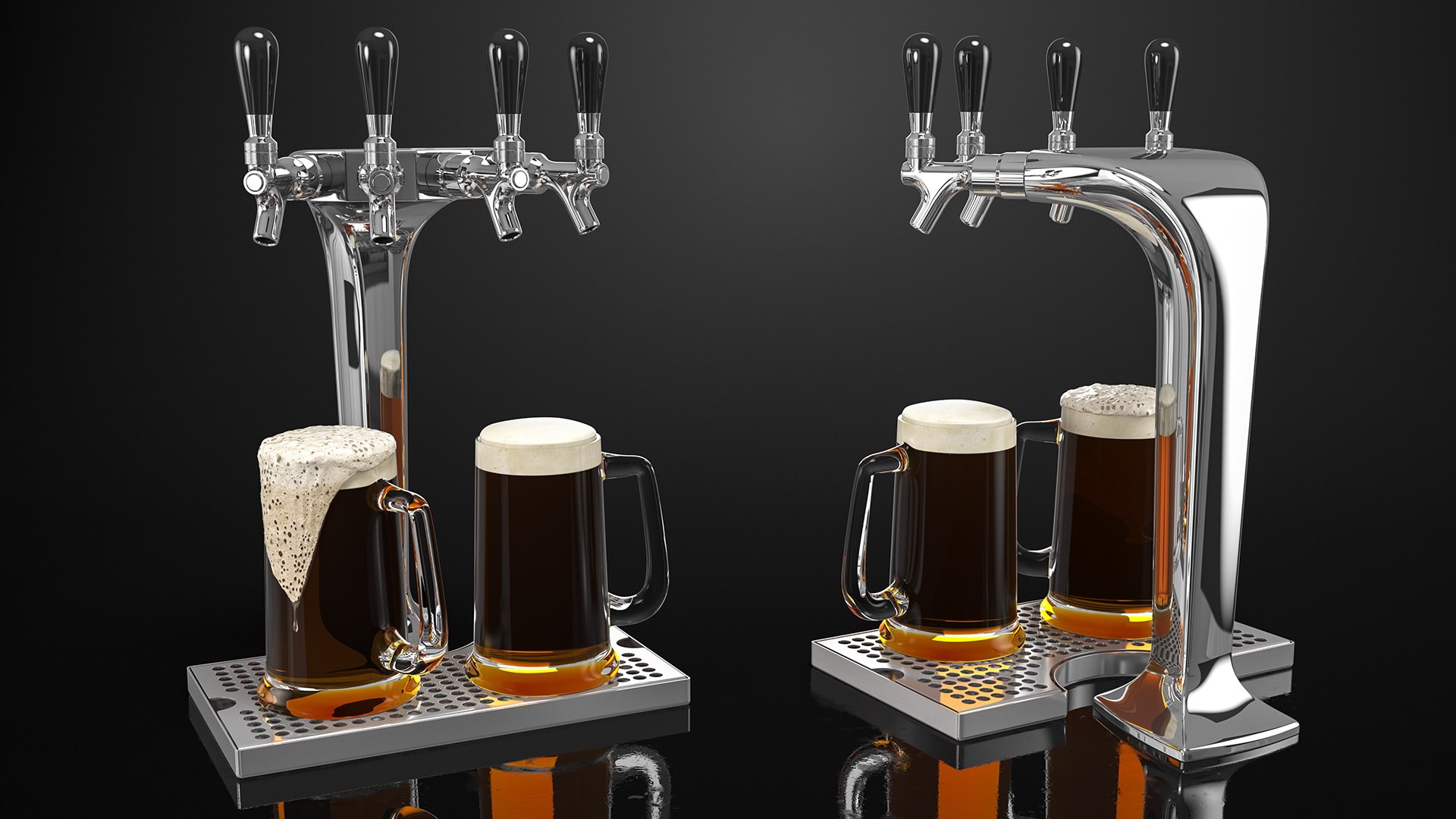 tap stainless steel beer tower 3D model https://p.turbosquid.com/ts-thumb/qr/Hl1hhk/x9RvVkC4/fourtapstainlesssteelbeertowerwithbeermugs3dsmodel006/jpg/1600895579/1920x1080/fit_q87/21a86728ba5fe1eb570dfe2a7c3ad1f2fbcae1ab/fourtapstainlesssteelbeertowerwithbeermugs3dsmodel006.jpg