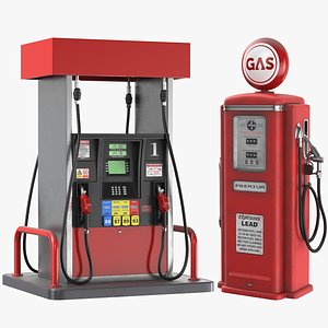 Two Detailed Gas Pumps