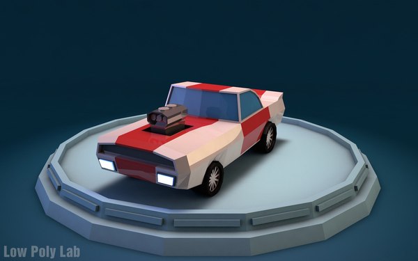 modelo 3d Low Poly Racing Car - TurboSquid 1134104