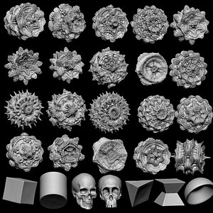 Fractal Generator for ZBrush  Mandelbrot Morphs Tool model