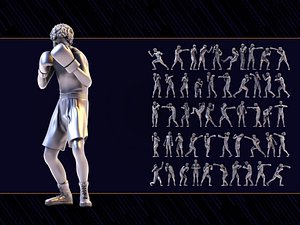 Boxer Man Set01 3D