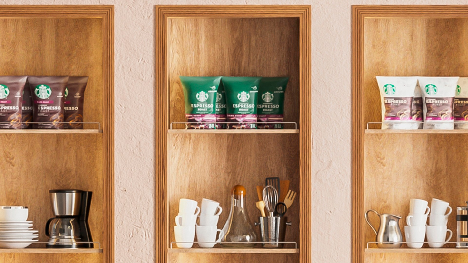 3D Coffee With A Showcase With Desserts Model - TurboSquid 2021365