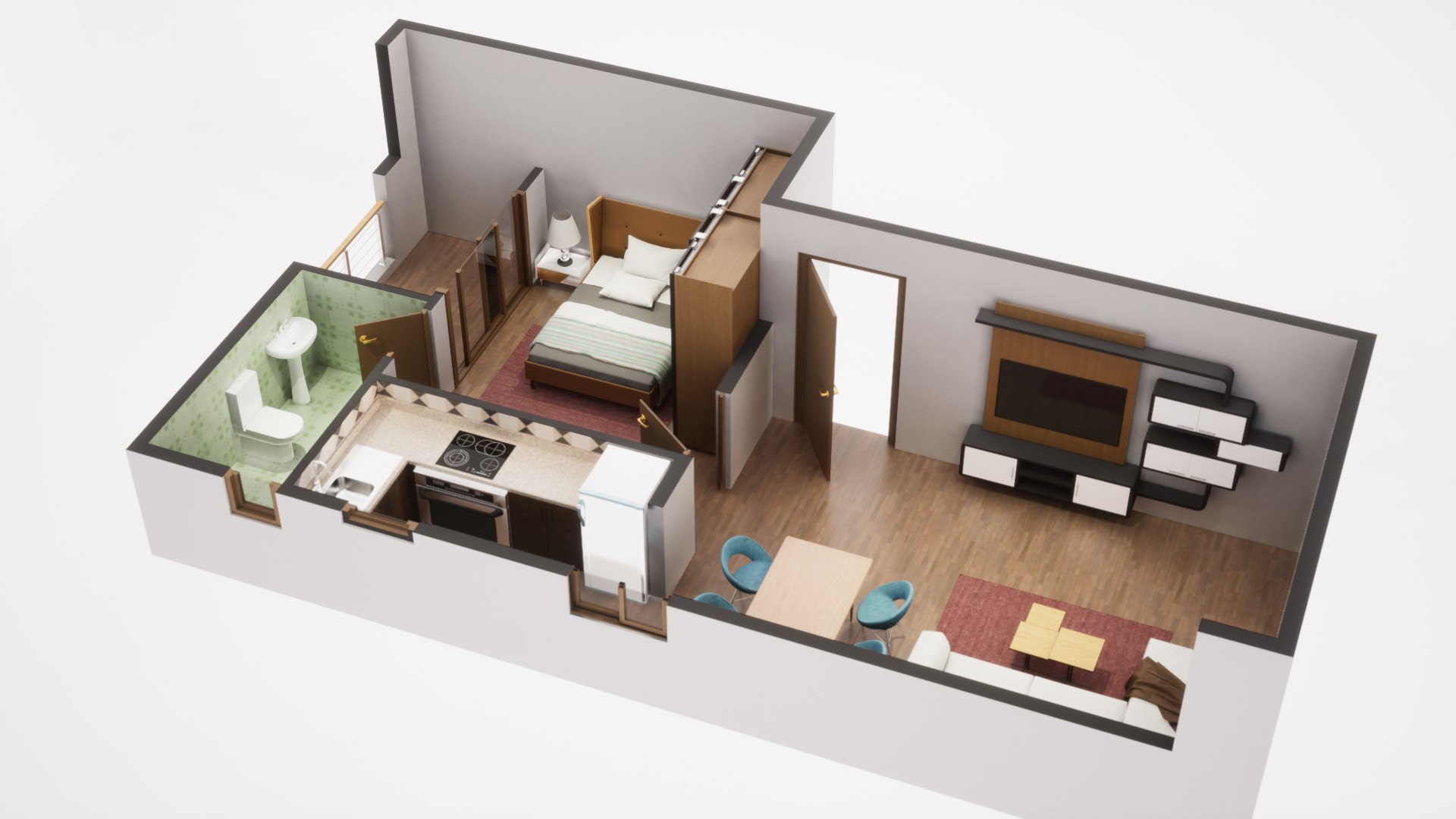 3D Floor Plan Model 19 - TurboSquid 1970764