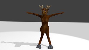 3d model of humanoid moose