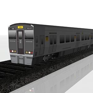 3d commuter train subway model