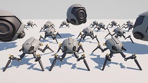 150 Game-Ready Sci-Fi Assets 3D model