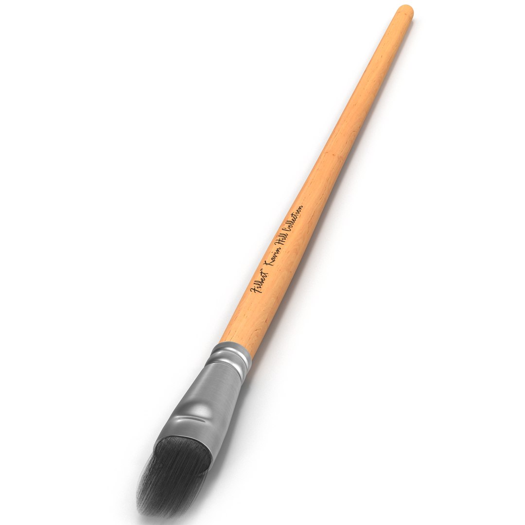 Paint Brush Filbert 3D Model 3D model preview