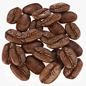 3d coffee beans