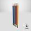 Graphite Pencils Collection 3D model