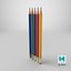 Graphite Pencils Collection 3D model