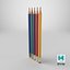 Graphite Pencils Collection 3D model