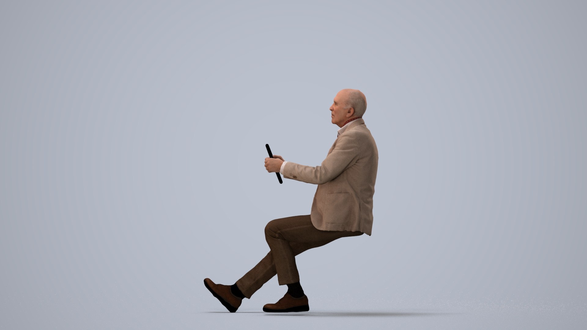 00134Pascal008 - Senior Caucasian Man Sitting In Office Wearing ...