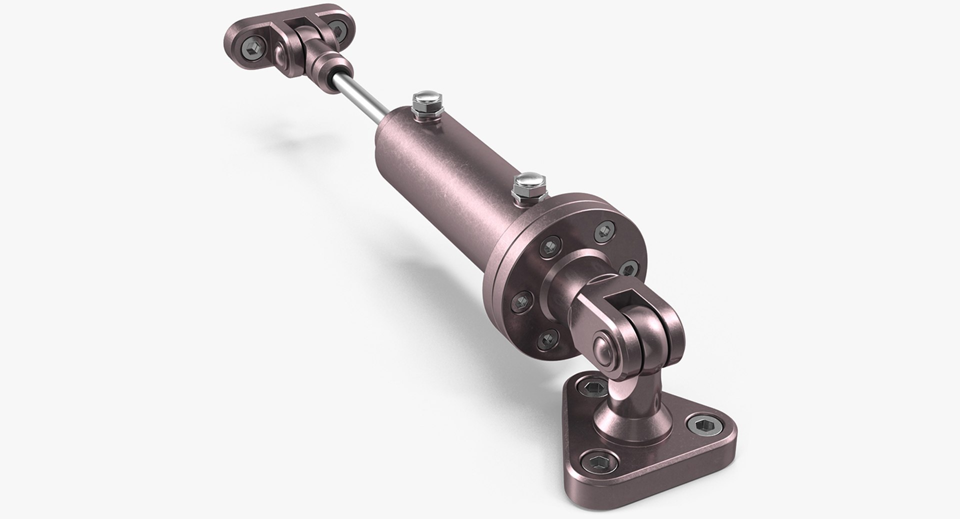 Anodized Hydraulic Cylinder 2 3D model preview