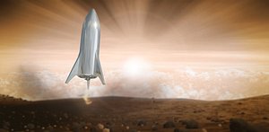 3D model elon musk starship