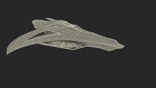 modelo 3d Nave espacial futurista de combate espacial negra ...