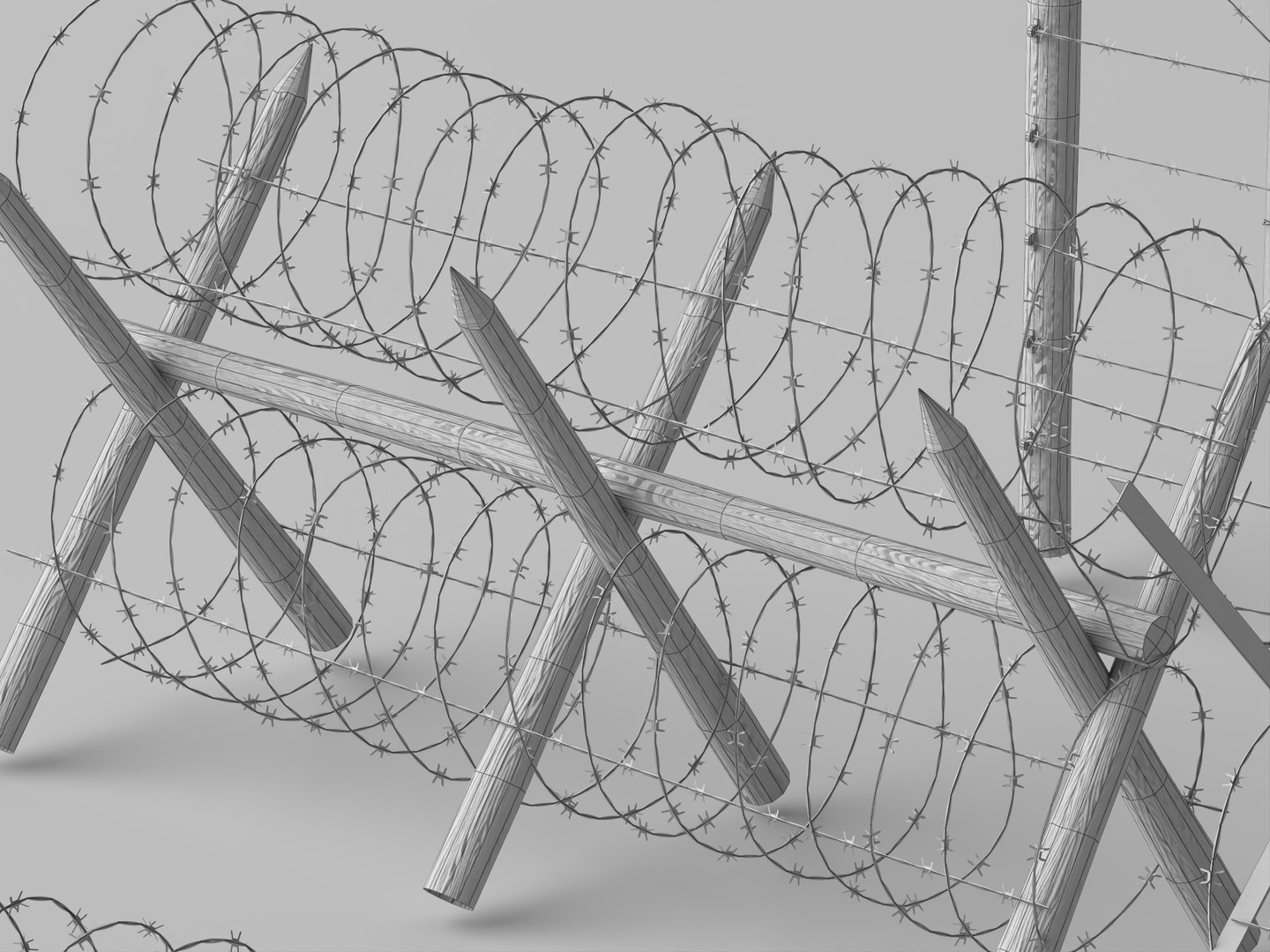Barbed Wire Fence Fortification Pack 3D model https://p.turbosquid.com/ts-thumb/qr/p1PFUR/JS/barbedwire39/jpg/1787923955/1920x1080/fit_q87/cd43d77d5954b0d53d578d92a035f60b1a887be6/barbedwire39.jpg