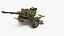 Soviet ZU-23-2 Twin-Barrel AA Gun Rigged for Cinema 4D