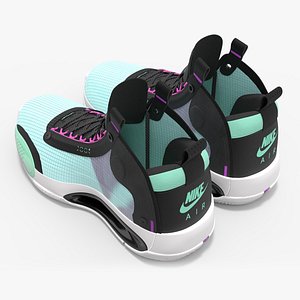 3D model Nike Air Jordan 4 University Blue Shoe VR / AR / low-poly