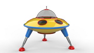 3D Ufo flying spaceship Low-poly 3D model