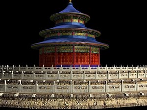 3d model chinese temple