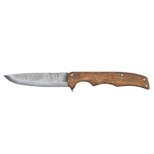 Folding Knife with Wooden Handle