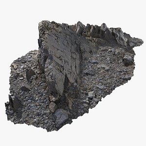 3D model Assembly Ground Rock 12