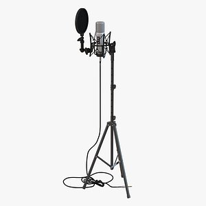 studio microphone stand 3d max